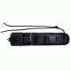 UZI Mossad Steel Single Egded Blade, Black and Silver UZK-FXB-007