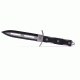UZI Mossad Steel Single Egded Blade, Black and Silver UZK-FXB-007