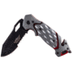 UZI Responder Steel Blade VII with Belt Cutter and Window Breaker, Black, Grey, and Red UZK-FDR-007
