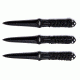 UZI Stainless Steel Throwing Knife, Set of 3, Black and Silver UZK-TRW-003