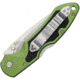 V NIVES Griptide Lockback Folding Knife, 4.5in Closed, 3.25in Satin 8Cr13Mov SS Drop Point, Green Aluminum Handle With Black Rubber Insert, Thumb Stud, Pocket Clip, Storage Case., V06ALPGR