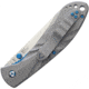 V NIVES Poseidon Linerlock Folding Knife, 4.75in Closed, 3.5in Satin 154Cm SS Blade, Gray Sculpted Titanium Handle, Thumb Stud, Pocket Clip, Storage Case., V04TIP