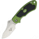 V NIVES Stout Linerlock Folding Knife, 3.63in Closed, 2.25in Satin 8Cr13Mov SS Drop Point, Green Aluminum Handle With Black Rubber Insert, Thumb Stud, Pocket Clip, Storage Case., V07ALPGR