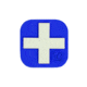 Vanquest Gear Medical Cross, Super-Lumen, Glow In The Dark Patch, 1 x 1in, Blue, Small 9ZMDCR-100-BLU-GITD