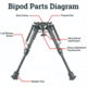 Vector Optics Carbon Fiber Spring Bipod, 6-9in, Black, RSCFP-06