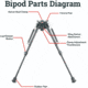 Vector Optics Carbon Fiber Swivel Spring Bipod, 9-13.5in, Black, RSCFS-09