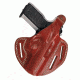 Vega Holsters Pancake Belt Holster with Two Inclinations/QR Straps, Brown/Black Leather, Rev. 3in.  N Frame V H135