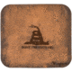 Versacarry Leather Mouse Pad - 9x8in, Brown - Dont Tread On Me, M270-DTOM