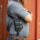 Versacarry Mayhem Shoulder Holster - Thumb Break - Polymer/Brown Hybrid - Size Kimber Mako, MSH2MKO