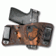 VersaCarry Undergroud Premium, Rapid Slide S3 OWB/IWB Holster, Rough Rider, Water Buffalo Leather, Black/Distressed Brown, Universal R12BRN