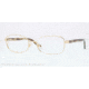 Versace VE1213 Single Vision Prescription Eyeglasses 1252-53 - Pale Gold Frame, Demo Lens Lenses