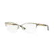 Versace VE1228 Single Vision Prescription Eyeglasses 1266-53 - Brushed Silver Frame