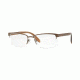 Versace VE1241 Progressive Prescription Eyeglasses, 54mm, Brushed Brown, VE1241-1269-54-PRO