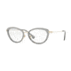 Versace VE1244 Progressive Prescription Eyeglasses 1399-53 - Pale Gold/grey Transp Frame