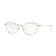 Versace VE1244 Progressive Prescription Eyeglasses 1405-53 - Pale Gold/azure Transp Frame