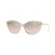 Versace VE4351B Sunglasses 52158Z-55 - Transparent Brown Frame, Lt Brown Mirror Silver Grad Lenses