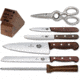 Victorinox Rosewood Kitchen Block Set, Rosewood handle, 5.1193.7X1