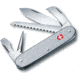 Victorinox Swiss Army 7 Folding Knife, Silver/Ribbed, 0.8150.26