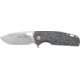 Viper Kyomi Blue Circles Folding Knife, 4.25in Closed, 3.25in Satin CPM-20CV Stainless Drop Point Blade, Blue Anodized Titanium Handle, V5933RBL