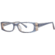 Visions 172 Single Vision Prescription Eyeglasses - Frame Blue/Silver, Size 50/16mm VIVISION17203