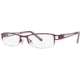 Visions 174 Single Vision Prescription Eyeglasses - Frame Burgundy, Size 52/18mm VIVISION17404
