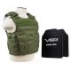 Vism 2963 Series Expert Plate Carrier w/ Two 10in X12in PE Ballistic Hard Plates, Green BPCVPCVX2963G-A