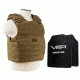 Vism 2963 Series Expert Plate Carrier includes two BPC1012 PE Ballistic Hard Plates, Tan BPCVPCVX2963T-A