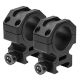 VISM 30mm Tactical Rings/1.1In Height, Black VR30T11