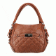 Vism Concealed Carry Quilted Hobo Bag/BROWN, Brown, BWD003