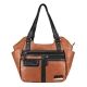 Vism Concealed Carry Hobo Bag Large, Brown w/Black Trim, BWM003