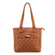 Vism Concealed Carry Quilted Tote Bag, Brown, BWH003