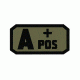 Voodoo Tactical Blood Type Rubber Patch, A+ Pos, OD Green, 07-0991004000
