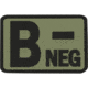 Voodoo Tactical Blood Type Rubber Patch, B-, OD Green, 07-0994004000