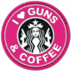 Voodoo Tactical I Love Guns &amp; Coffee Patch, Pink - 07-0915000000