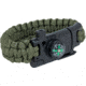 Voodoo Tactical Survival Bracelet w/ Mini Knife And Compass, OD Green, One Size, 02-2020004000