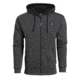 Vortex Men's Full Zip Peached Sweatshirt, Black Heather, S 219042-BLH-S