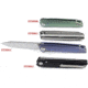 Vouking Knives Samgun Framelock Folding Knife, 4.25in Closed, 3.5in Stonewash 12C27 Sandvik SS Drop Point, Black Tumbled Finish Titanium Handle, Pocket Clip, TS05BLC