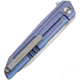 Vouking Knives Samgun Framelock Folding Knife, 4.25in Closed, 3.5in Stonewash 12C27 Sandvik SS Drop Point, Blue Anodized Titanium Handle, Pocket Clip, TS05BLU