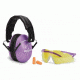 Walker's Youth &amp; Women Earmuffs and Shooting Glasses Kit, Purple, GWP-YWFM2GFP-PU