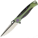 We Knife Co Ltd Framelock Green Carbon Fiber Folding Knife,3.5in,S35VN Steel,Standard Edge,Satin and Black,Green,Titanium Handle WE606CFB
