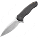 We Knife Co Ltd Kitefin Framelock Black SW Folding Knife, 3.25 satin finish CPM S35VN stainless blade, Black stonewash finish titanium handle, 2001G