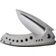 We Knife Co Ltd Nexusia Gray Folding Knife, 4.5in Closed, 3.5in Satin CPM-20CV Stainless Drop Point Blade, Gray Titanium Handle, Nylon Case, WE22044-2