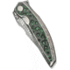 We Knife Co Ltd Weknife Quinseris Flipper &amp; Thumb Stud Knife Crystalized Silver Titanium Handle With Jungle Wear Fat Carbon Fiber Inlay 3.96inch Fafnir Damasteel Blade We23093-ds1 - WE23093-DS1