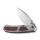 We Knife Co Ltd Corwyn Flipper &amp; Thumb Stud Knife Polished Bead Blasted Titanium Handle With Lava Flow Fatcarbon Fiber Inlay 3.7inch Hand Rubbed Satin Bohler M390 Blade