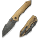 We Knife Co Ltd Weknife High-fin Xl Thumb Stud Knife Diamond Patterned Golden Polished Titanium Handle 3.48inch Polished Gray Cpm 20cv Blade We24010-3 - WE24010-3