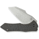We Knife Co Ltd Weknife High-fin Xl Thumb Stud Knife Diamond &amp; Tiger Stripe Patterned Flamed Titanium Handle 3.48inch Polished Bead Blasted Cpm 20cv Blade We24010-4 - WE24010-4