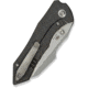 We Knife Co Ltd Weknife High-fin Xl Thumb Stud Knife Diamond &amp; Tiger Stripe Patterned Flamed Titanium Handle 3.48inch Polished Bead Blasted Cpm 20cv Blade We24010-4 - WE24010-4