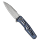 We Knife Co. WE Knife Co. Dressytak Button Lock Knife Skeletonized Blue Ti 3.4" Stonewash, Blue, Bohler M390, adult, BHQ-234063