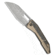 We Knife Co. WE Knife Co. Inceptus Frame Lock Knife Champagne Ti + Al Foil CF 3.6" Satin, Gray, Bohler M390, adult, BHQ-230712