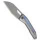 We Knife Co. WE Knife Co. Inceptus Frame Lock Knife Gray Ti + Flamed Ti Inlay 3.6" SW, Blue/Gray, Bohler M390, adult, BHQ-230710